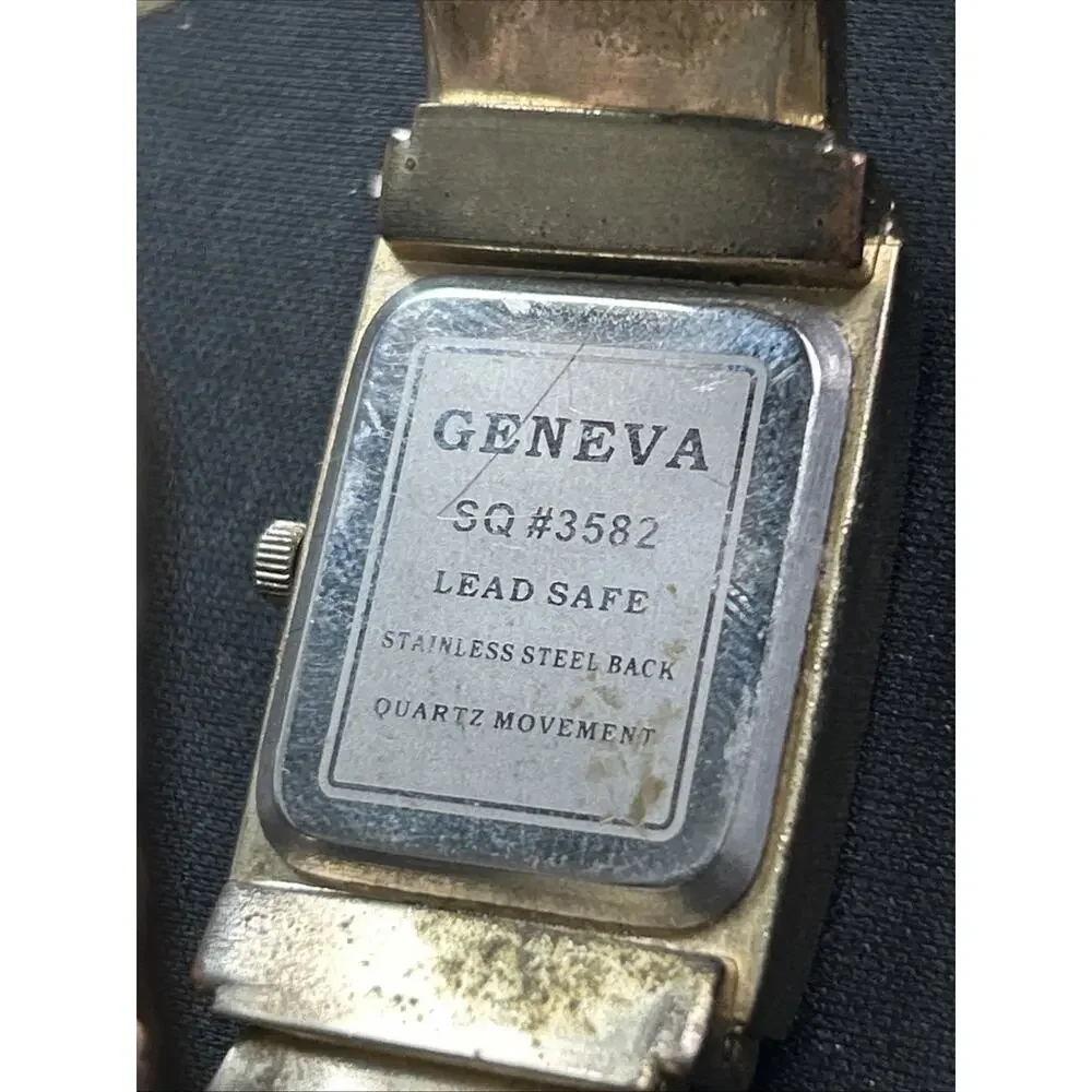 Geneva Gold Tone Women’s Cuff Watch